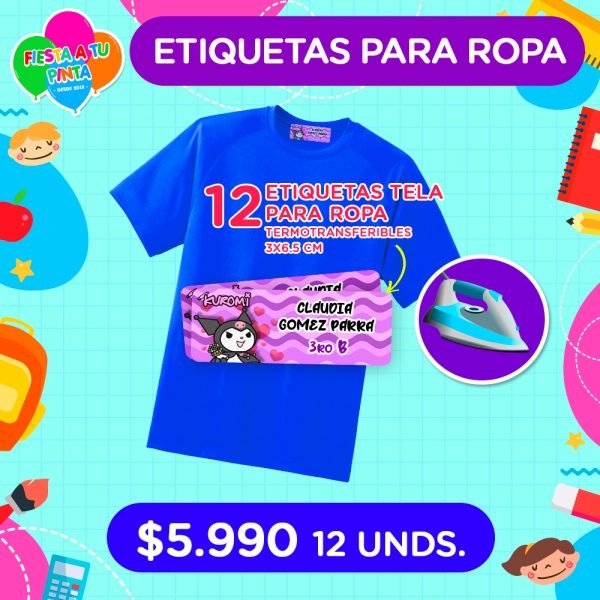 Etiquetas Escolares Para Ropa